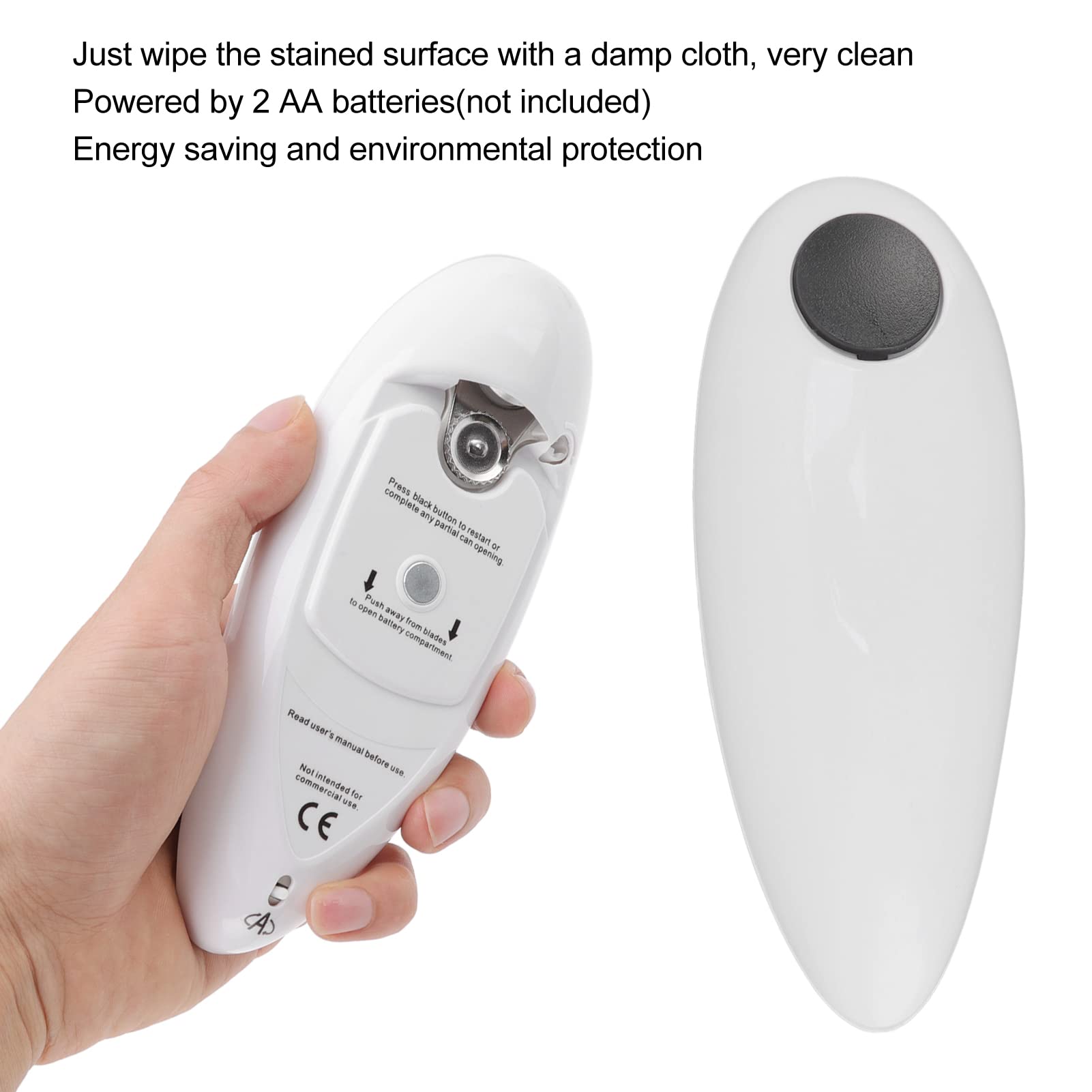 Zerodis Bottle Openers, Electric Can Opener Portable One Touch Automatic Can Opener with Manual Bottle Opener for Kitchens and Restaurants Hands Can Opener with Less Effort to