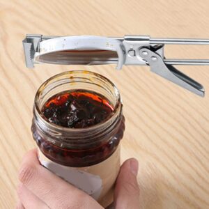 LIYJTK Bottle Opener, Manual Adjustable Stainless Steel Can Opener Bottle Jar Lid Gripper Kitchen Tool