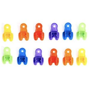 lodokdre color coded drink shield and soda protector for family, 12pk colored plastic tab openers for pop, beer or soda cans
