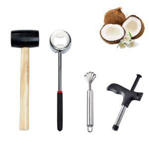 fuytery stainless steel coconut opener tool 4 pcs hole puncher kitchen utensils