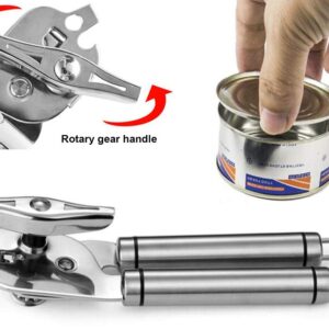 Stainless Steel Manual Can Opener, Dishwasher Safe, Manually Operated Can Opener