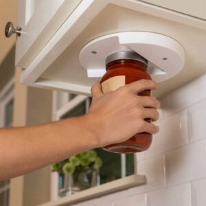 CherishKK Multifunctional Under Cabinet Can Opener, Under Cabinet Handle Bottle Opener for Seniors, Easily Opens