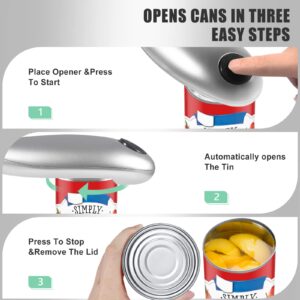 Electric Can Opener Automatic Opens Most of Cans,One Touch Switch with Ergonomic Design,Electric for Kitchen