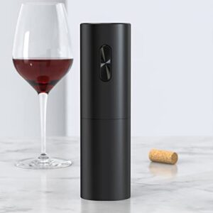 KIEKRO Electric Wine Opener, Battery Powered Wine Opener, One-Click Automatic and Reusable Easy to Carry Wine Cork Remover, Suitable for Wine Enthusiasts, Gifts, Family Kitchens, Parties (Black)