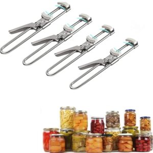 2023 new adjustable multifunctional stainless steel can opener, jar opener for weak hands, adjustable longer handheld bottle opener for the elderly and children (4pcs)