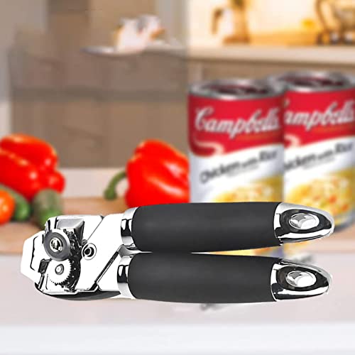 Can Opener Manual Handheld Powerful Can Opener, non-slip grip，Multifunctional stainless steel can opener,Ergonomic and easy to us（8.3 inch）