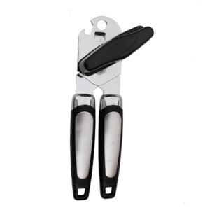 can opener, kitchen durable stainless steel heavy duty can opener manual smooth edge food safety cut 3-in-1 can openers with comfy grip