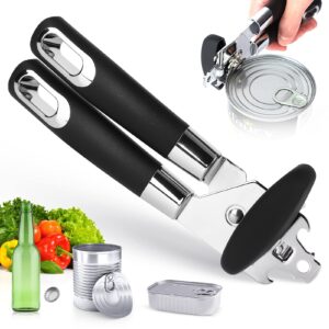 can opener, kitchen aid can opener manual smooth edge food safety cut 3-in-1 can openers bottle, can opener handheld with bottle opener, easy to use