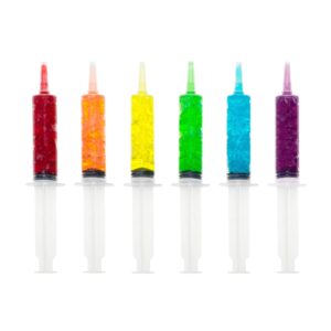 30 pack 2.5 oz reusable jumbo jello shot syringes bpa free with oversized caps - perfect for any party: halloween, new years, nurses, graduation, superbowl, st. patrick?s day - by wild shots!
