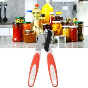 Fdit Multifunction Orange&Black Can Opener Stainless Steel Safety Manual Tin Bottle Opener Handheld Convenient Can Opener Kitchen Utensils