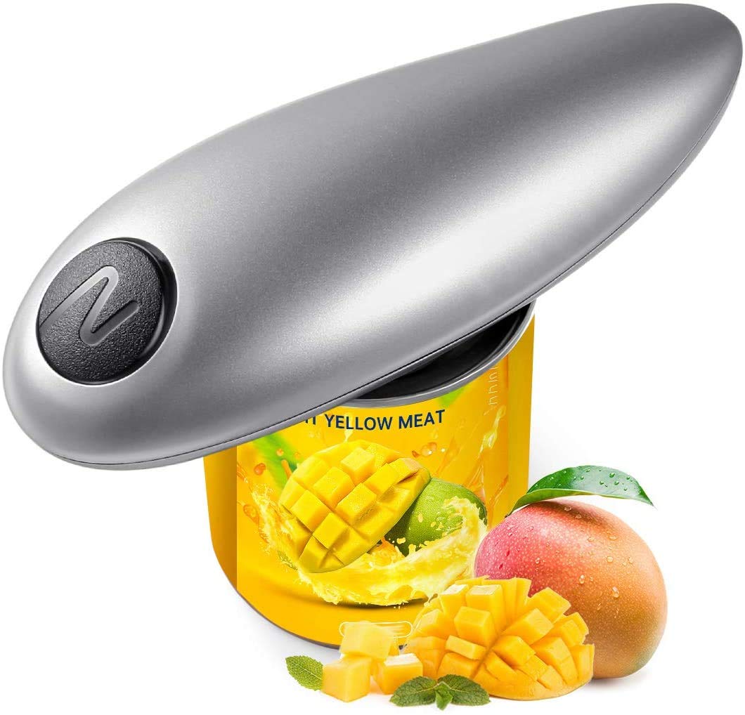 AUBNICO Electric Can Opener, Automatic Can Opener Hands Free with Smooth Edge Upgraded Battery Can Opener Just A Simple Push of Button -No Sharp Edge, Silver-21