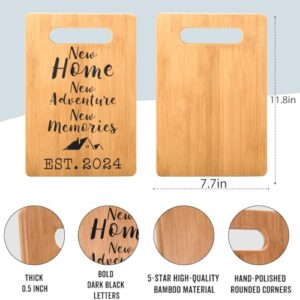 MY-ALVVAYS Housewarming Gift for New House Homeowner, Housewarming Gift, New Home Gift Idea, First Home Gift, Gift for Home, New Home New Adventure New Memories, Cutting Board Gift, 7"x 11", MCB032