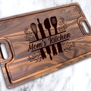 personalized gift for mom cutting board, mothers day gift, personalized cutting board for wife, laser engraved gift, custom cutting board for her, handmade in the usa