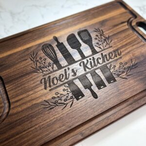 Personalized Gift for Mom Cutting Board, Mothers Day Gift, Personalized Cutting Board for Wife, Laser Engraved Gift, Custom Cutting Board for Her, Handmade in the USA