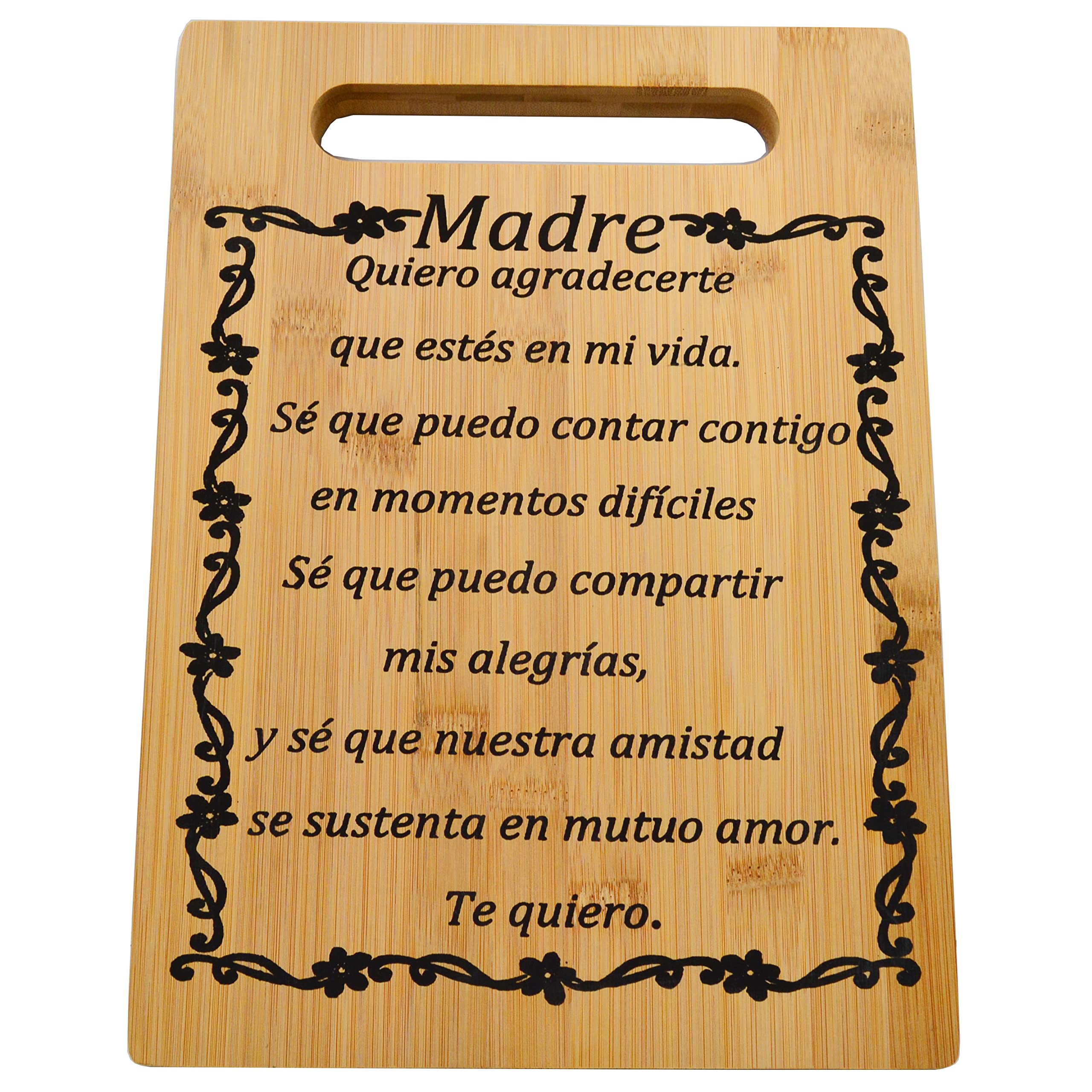 Regalos Para Mama, Regalos Para Madre, Gift for Mom Spanish Tabla de Cortar De Bambú, El Poema De Mamá, Regalo muy especial para mamá, Regalo Para el Cumpleaños De Mamá