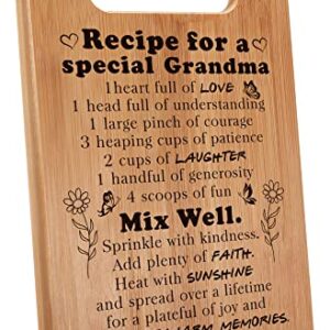 MY-ALVVAYS Grandma Gifts from Grandchildren, NaNa gifts, Grandmother Gifts, Recipe Cutting Board Gift, 7"x11", Double-Sided Use -051