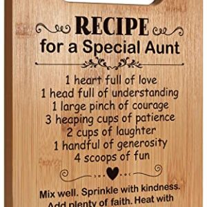 Popular Aunt Gifts, Cutting Board Gift for Auntie, Cute Aunt Gifts from Niece Nephew, Mother's Day or Birthday Gifts for Auntie