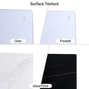 Murrey Home Glass Cutting Board for Kitchen Counter, Tempered Glass Chopping Boards Dishwasher Safe, Small Clear Countertop Tray, Scratch Resistant, Heat Resistant, 16"x12"