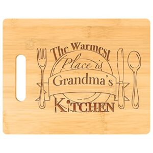 cutting board-mothers day gifts,grandma gifts for mothers day，personalized engraved bamboo cutting board birthday gifts for grandma with warm saying