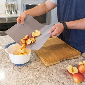 Modern Flexible Cutting Board Mats - Extra Thick Durable Non-slip Material - BPA Free - Set of 3