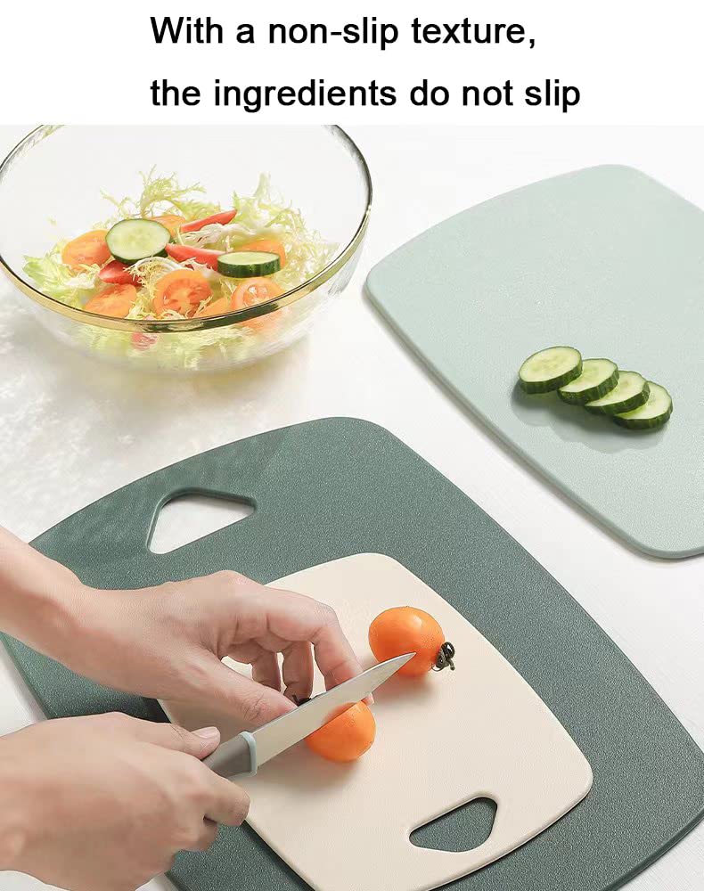 Kitchen Cutting Board Set of 3, BPA Free, Cutting board Set，Reversible Use, Cutting Boards for Kitchen Dishwasher Safe, Meat Cutting Board, Veggies, Green