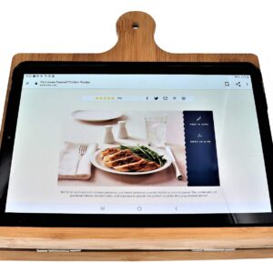 Grandma Recipe Cookbook Holder Stand Gift - Custom Engraved Bamboo Cutting Board Foldable Chef Easel Metal Hinges Kickstand iPad Tablet Compatible Christmas Birthday Kitchen Decor Design (10.25x10.25)