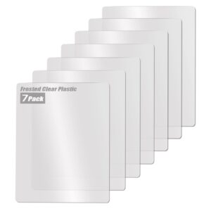 fotouzy plastic cutting board set of 7, frosted clear flexible cutting mats, bpa-free, non-porous, dishwasher safe, transparent