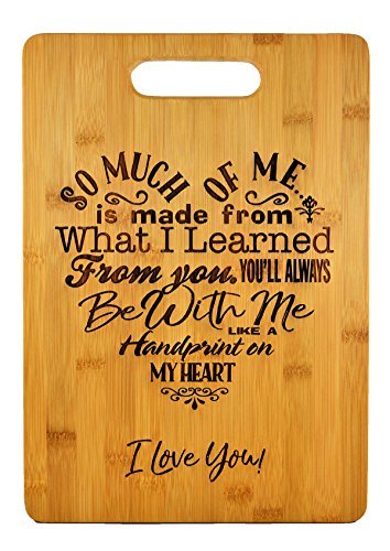 Mothers Gift – Special Love Heart Poem Bamboo Cutting Board Design Mom Gift Mothers Day Gift Mom Birthday Christmas Gift Engraved Side For Décor Hanging Reverse Side For Usage (9.75x13.75 Rectangle)