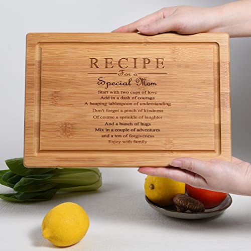 Birthday Presents For Mom,Recipe Mothers Day Gifts For A Mom Bamboo Cutting Board Cute Christmas Gifts