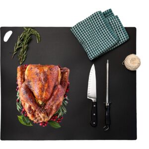 Please review description before purchase. Set of 2 Cutting board mat (Black-White, X-Large 22.5w"x20"hx.040"thick)