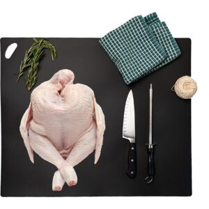 Please review description before purchase. Set of 2 Cutting board mat (Black-White, X-Large 22.5w"x20"hx.040"thick)