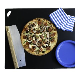 Please review description before purchase. Set of 2 Cutting board mat (Black-White, X-Large 22.5w"x20"hx.040"thick)