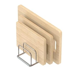 korrtfid cutting board holder stand, cutting board storage rack, cutting board organizer, 304 stainless steel cutting board holder, cookie sheets organizer (1.0 inch width slots)