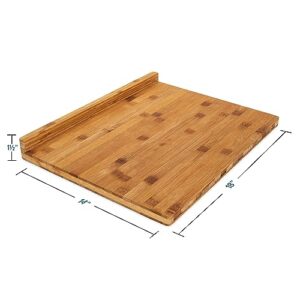 Camco 43545, Bamboo Cutting Board with Counter Edge | Perfect for Vegetables, Fruits, Meats, and Cheeses | Measures 18-inches x 14-inches x 1-3/4-inches, Brown