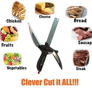 Clever Cutter 2-in-1 Knife & Cutting Board- The Original Quickly Chops Your Favorite Fruits, Vegetables, Meats, Cheeses & More in Second, Replace your Kitchen Knives and Cutting Boards