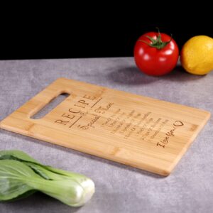 Mother's Day Recipe Mothers Gift Special Love Heart Mom Birthday Bamboo Cutting Board Gifts(MOM-1)