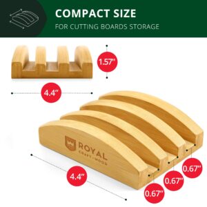 ROYAL CRAFT WOOD Cutting Board Organizer - Cutting Board Stand and Holder for Countertop Space Optimization, Cutting Board Rack that Holds up to 3 Cutting Boards to 0.6 Inches Thick