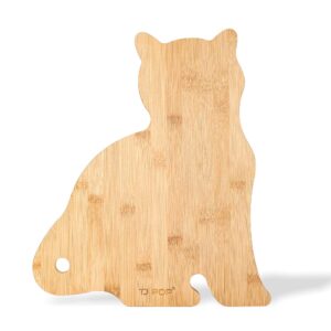 cat shaped charcuterie board funny, kids serving board, cute cheese board, personalized bamboo cutting board 15" x 13" x 0.6”