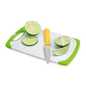 True Small Cutting Board with Paring Knife, Cutting Board and Knife Set, Fruit and Vegetable cutting board, Lemon and Lime board, Cutting Board Set of 2, Green