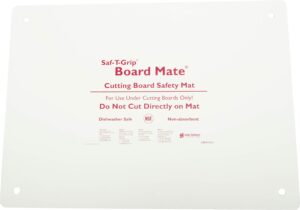 san jamar cbm1318 saf-t-grip board-mate nonslip cutting board mat, 18" width x 13" height, white