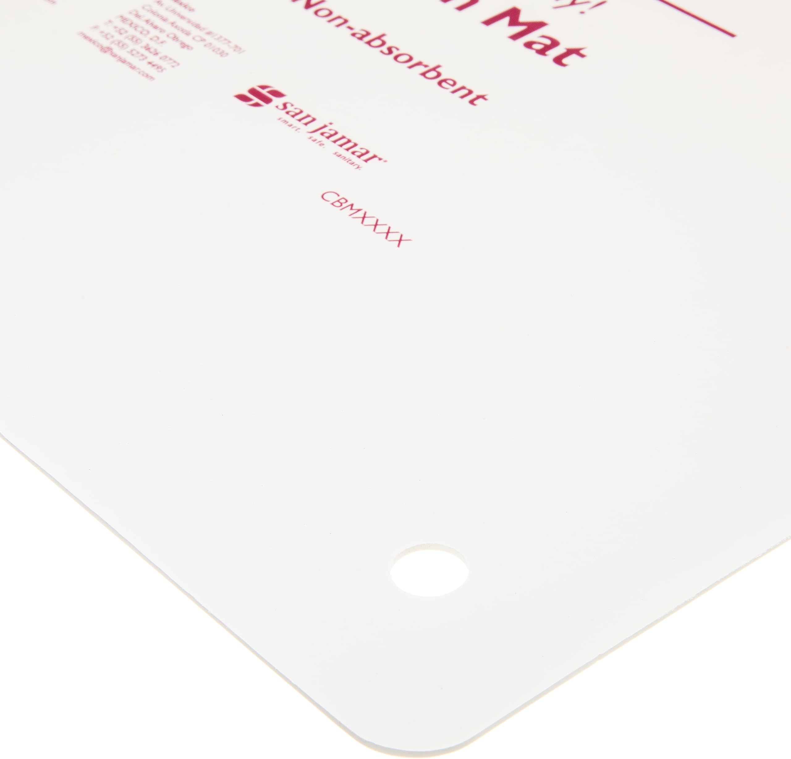 San Jamar CBM1318 Saf-T-Grip Board-Mate Nonslip Cutting Board Mat, 18" Width x 13" Height, White