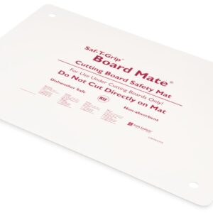 San Jamar CBM1318 Saf-T-Grip Board-Mate Nonslip Cutting Board Mat, 18" Width x 13" Height, White