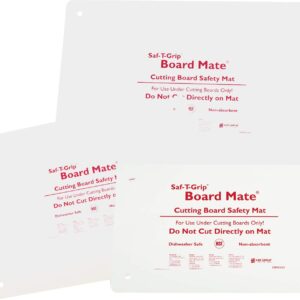 San Jamar CBM1318 Saf-T-Grip Board-Mate Nonslip Cutting Board Mat, 18" Width x 13" Height, White