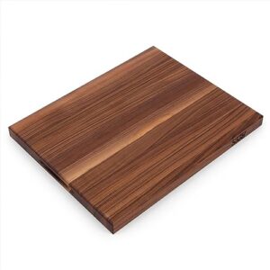 John Boos Reversible 21 Inch Wide 1.5 Inch Thick Au Jus Carving Wood Cutting Board with Deep Juice Groove, 17 x 21 x 1.5 Inches, Walnut