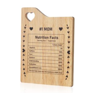 imerance mothers day gifts from daughter, cutting board as gifts for mom, mom christmas gifts with a heart shaped cut out, engraved cutting board personalized for mom kitchen gifts