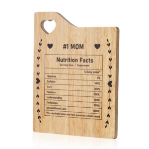 Imerance Mothers Day Gifts from Daughter, Cutting Board as Gifts for Mom, Mom Christmas Gifts with a Heart Shaped Cut Out, Engraved Cutting Board Personalized for Mom Kitchen Gifts