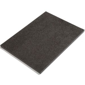 diflart natural black granite cutting board for kitchen 16x20 inch,with non-slip feet, large stone pastry slab for baking