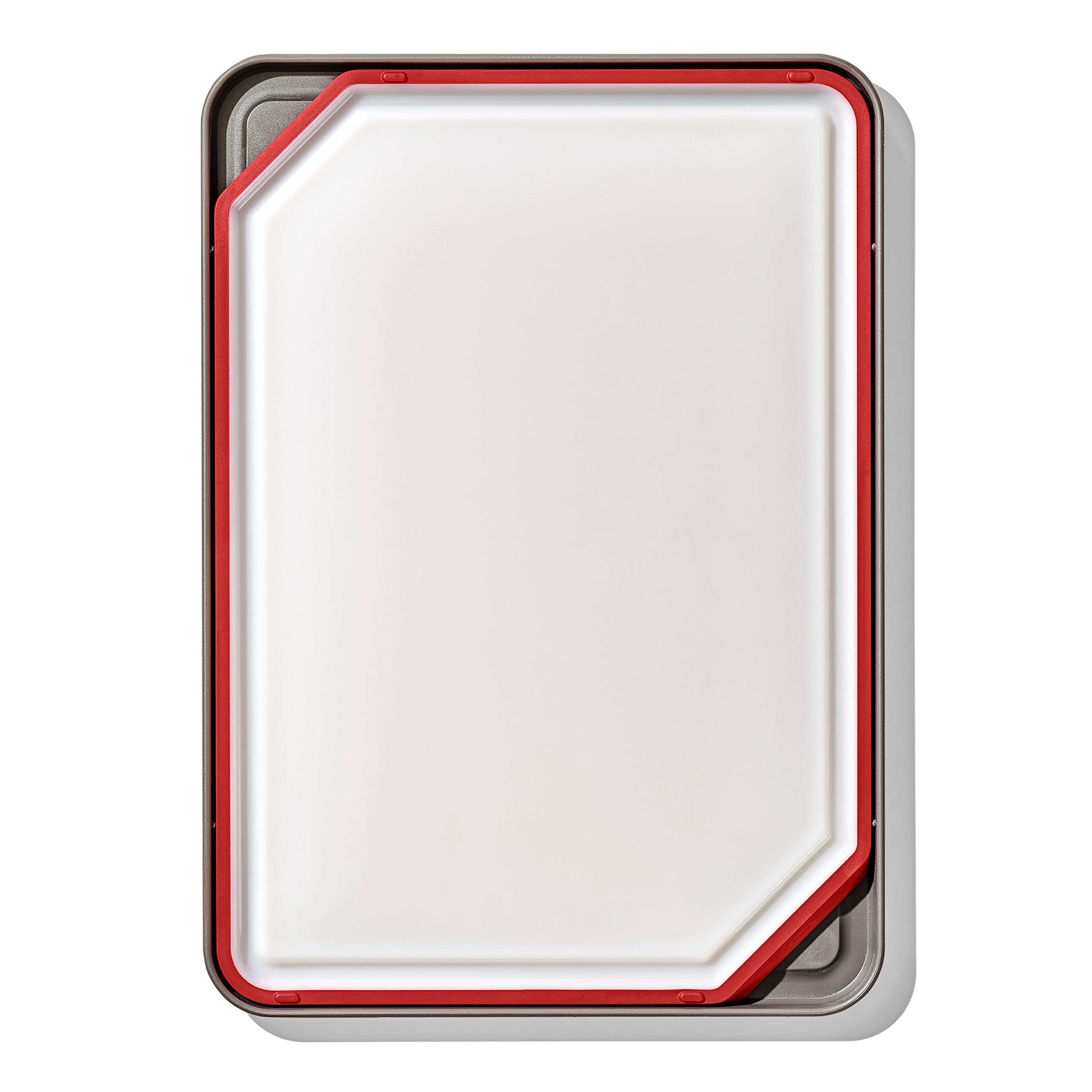 OXO Outdoor Kitchen Cutting Board & Tray,White