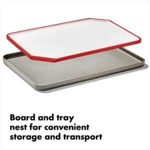 OXO Outdoor Kitchen Cutting Board & Tray,White