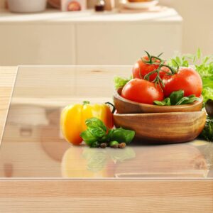 Acrylic Anti-Slip Transparent Cutting Board, 2023 New Acrylic Cutting Boards for Kitchen Counter, Clear Chopping Board Non Slip Cutting Boards with Lip for Kitchen Cutting (16 * 12 in)